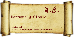 Moravszky Cinnia névjegykártya