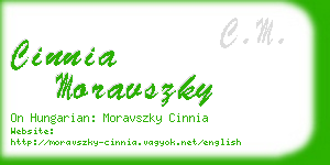cinnia moravszky business card